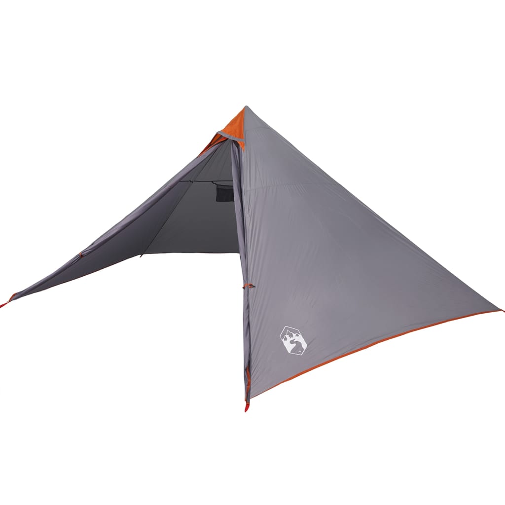 vidaXL Family Tent Tipi 7-Person Grey and Orange Waterproof