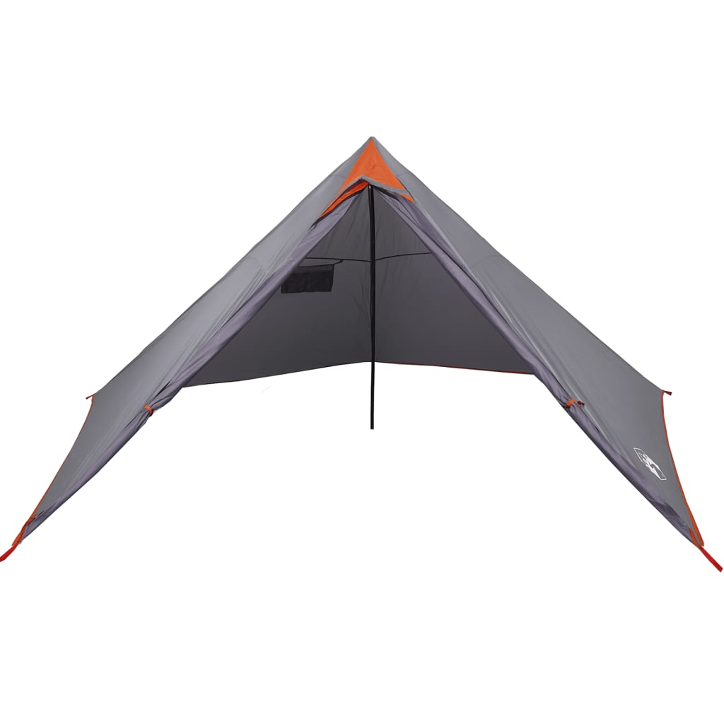 vidaXL Family Tent Tipi 7-Person Grey and Orange Waterproof