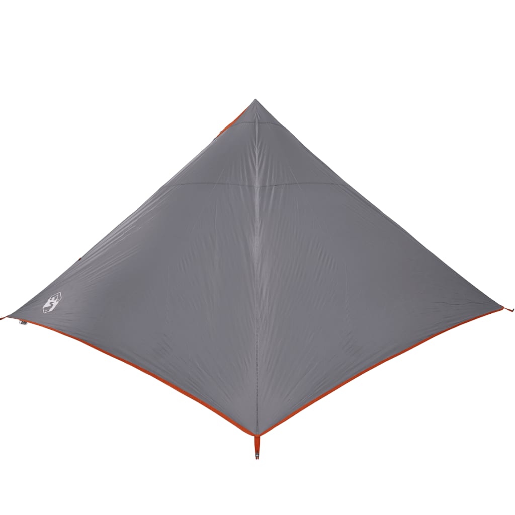 vidaXL Family Tent Tipi 7-Person Grey and Orange Waterproof