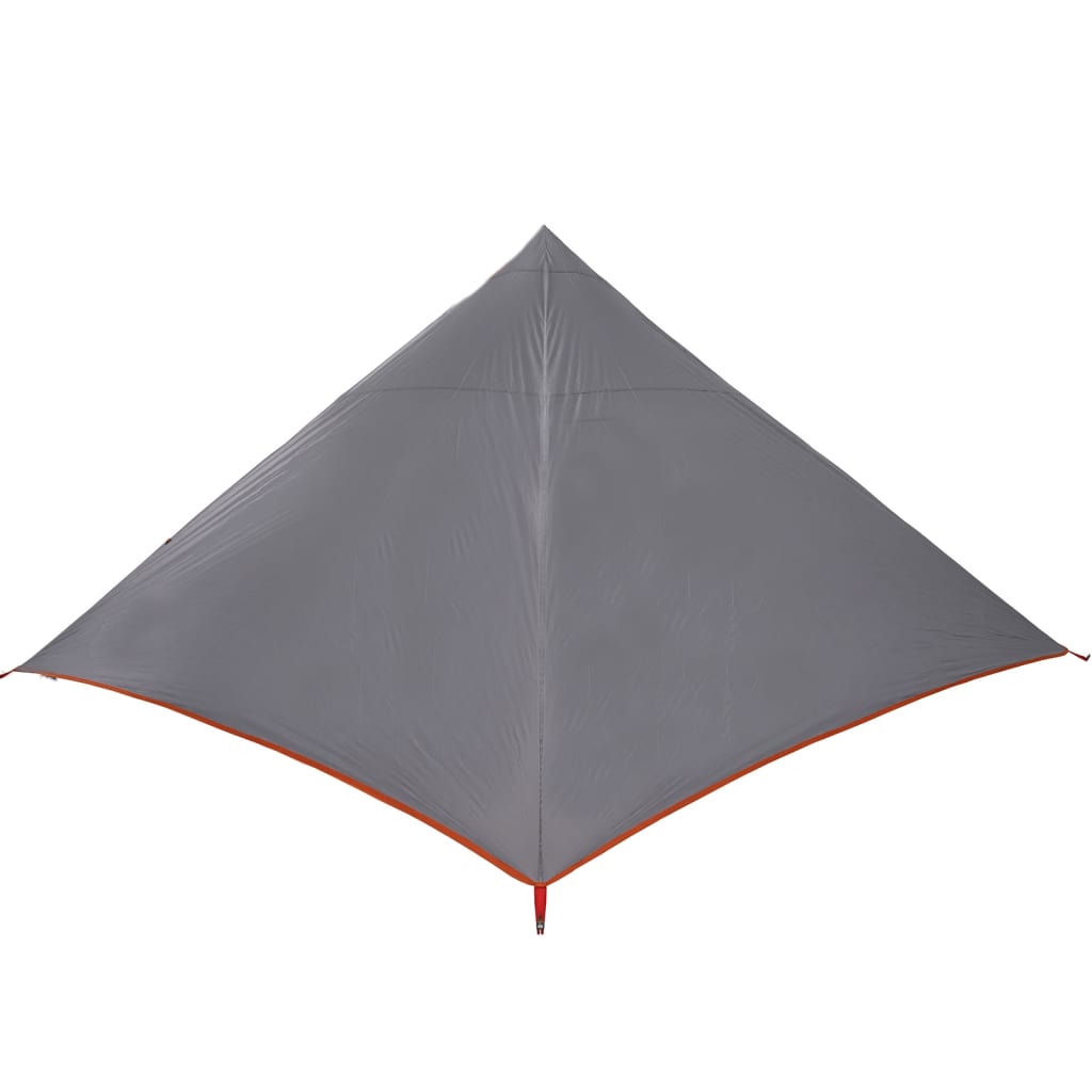 vidaXL Family Tent Tipi 7-Person Grey and Orange Waterproof