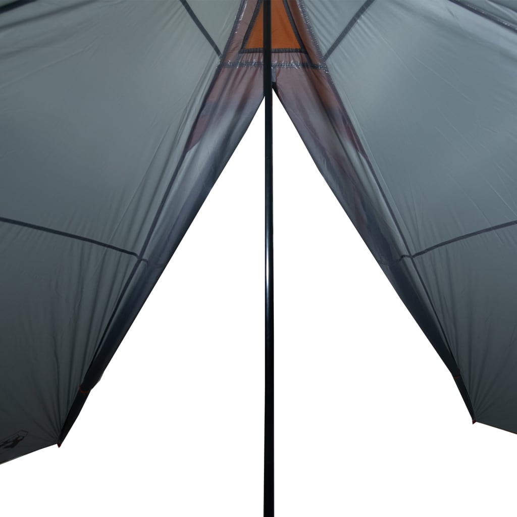 vidaXL Family Tent Tipi 7-Person Grey and Orange Waterproof