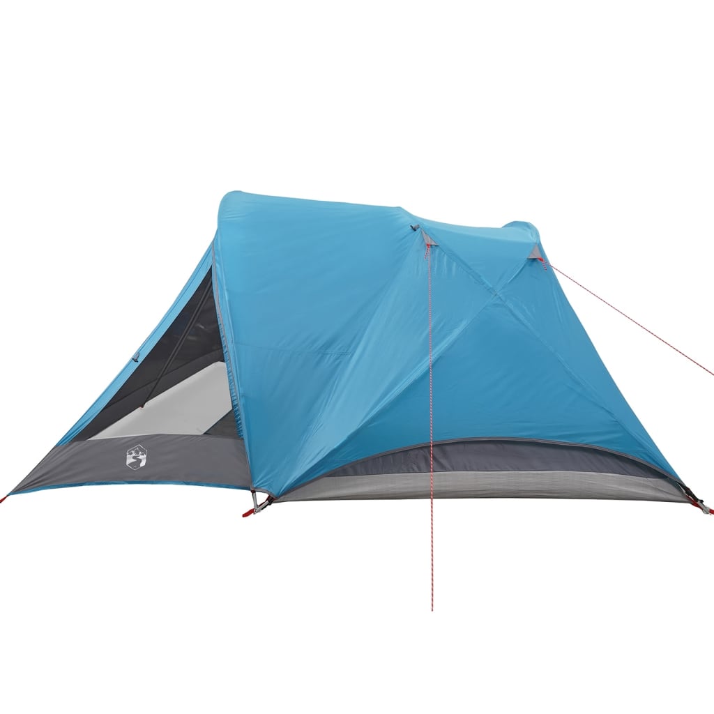 vidaXL Camping Tent Cabin 4-Person Blue Waterproof