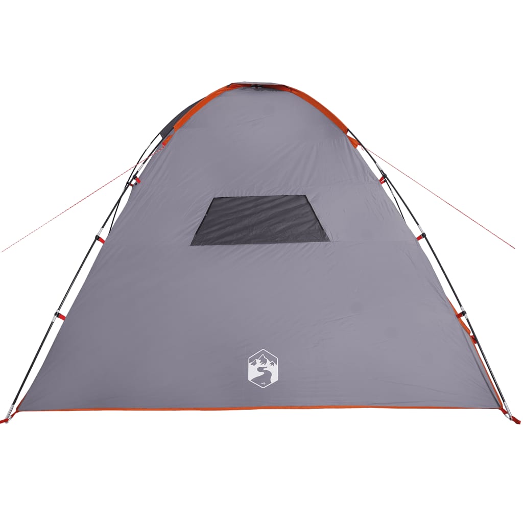 vidaXL Camping Tent 8-Person Orange Waterproof