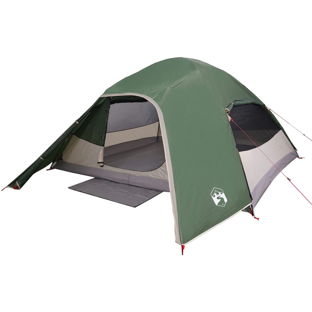 vidaXL Camping Tent Dome 4-Person Green Waterproof