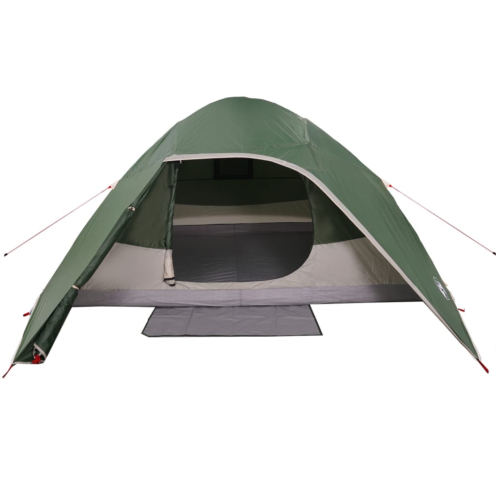 vidaXL Camping Tent Dome 4-Person Green Waterproof