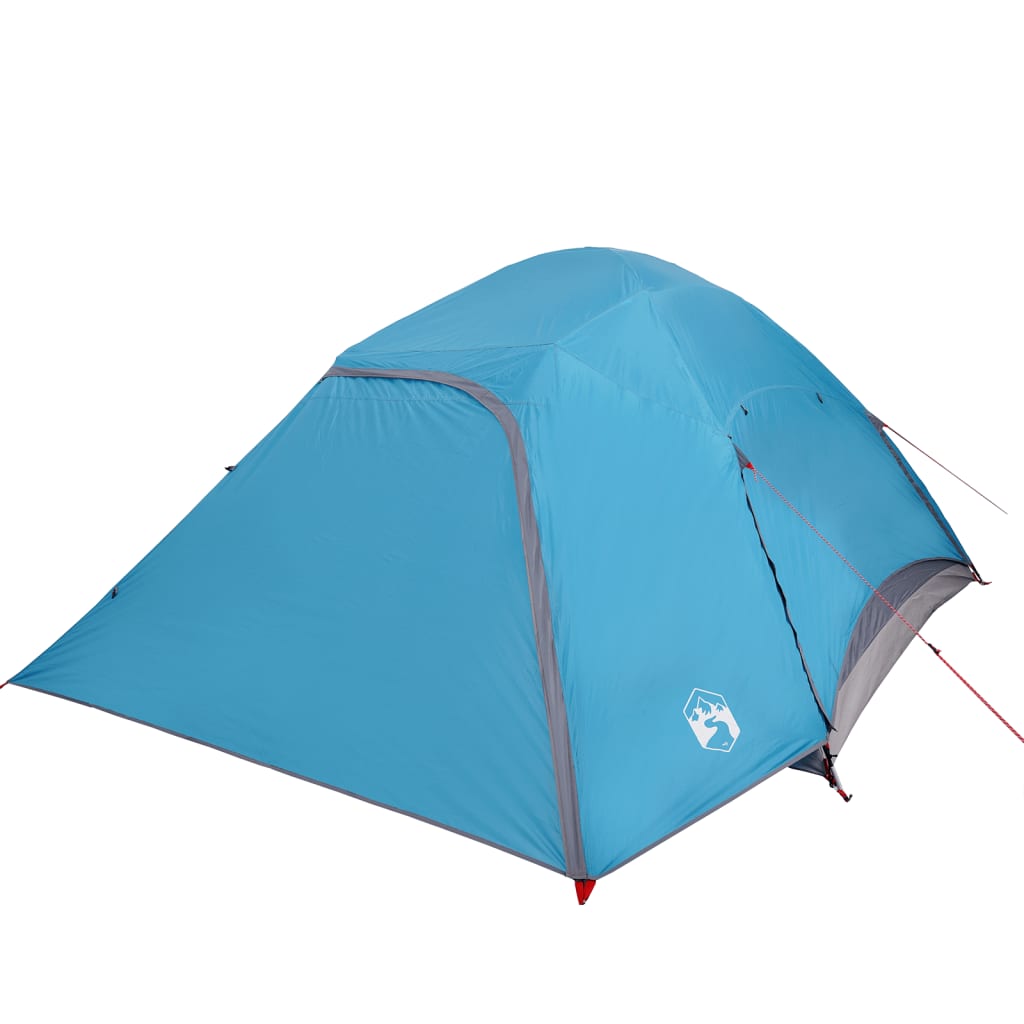 vidaXL Camping Tent Dome 4-Person Blue Waterproof