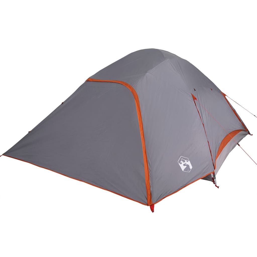 vidaXL Camping Tent Dome 4-Person Grey Waterproof