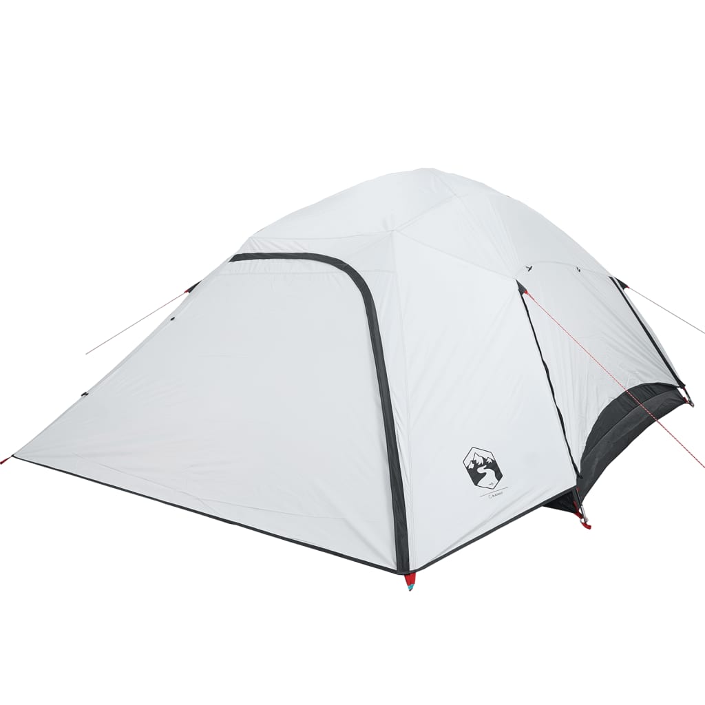 vidaXL Camping Tent Dome 4-Person White Blackout Fabric Waterproof