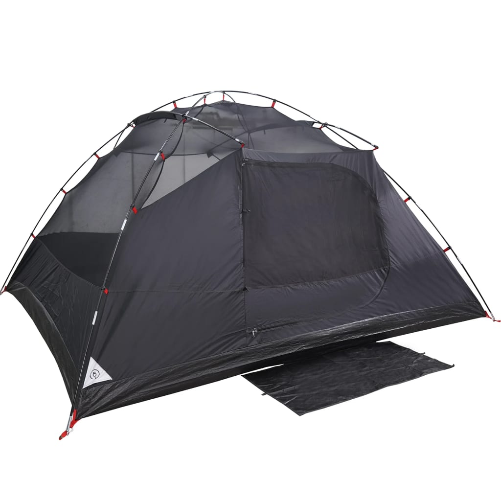 vidaXL Camping Tent Dome 4-Person White Blackout Fabric Waterproof