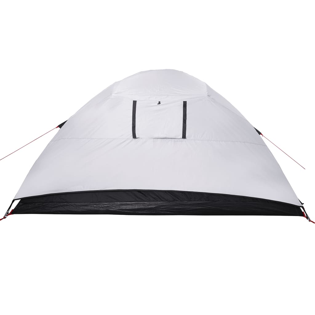 vidaXL Camping Tent Dome 4-Person White Blackout Fabric Waterproof