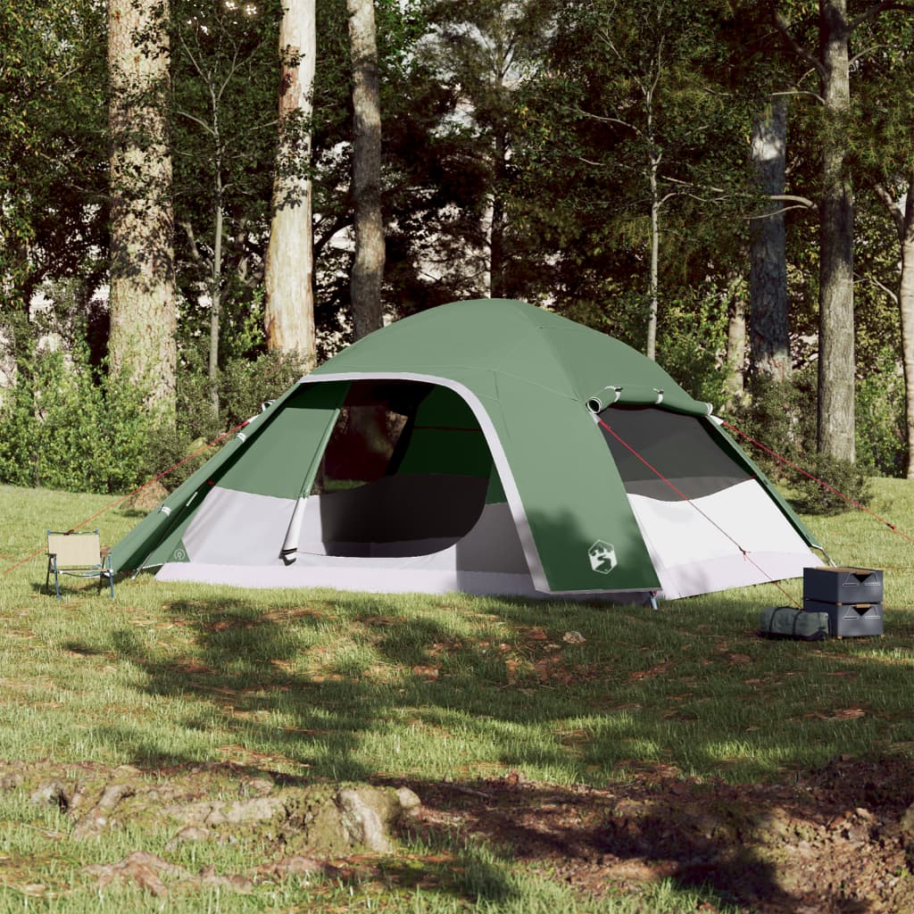 vidaXL Family Tent Dome 6-Person Green Waterproof