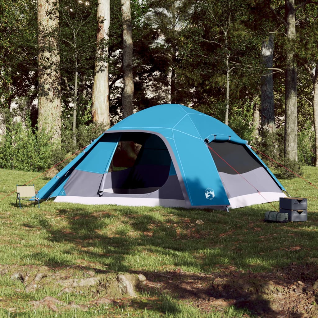 vidaXL Family Tent Dome 6-Person Blue Waterproof