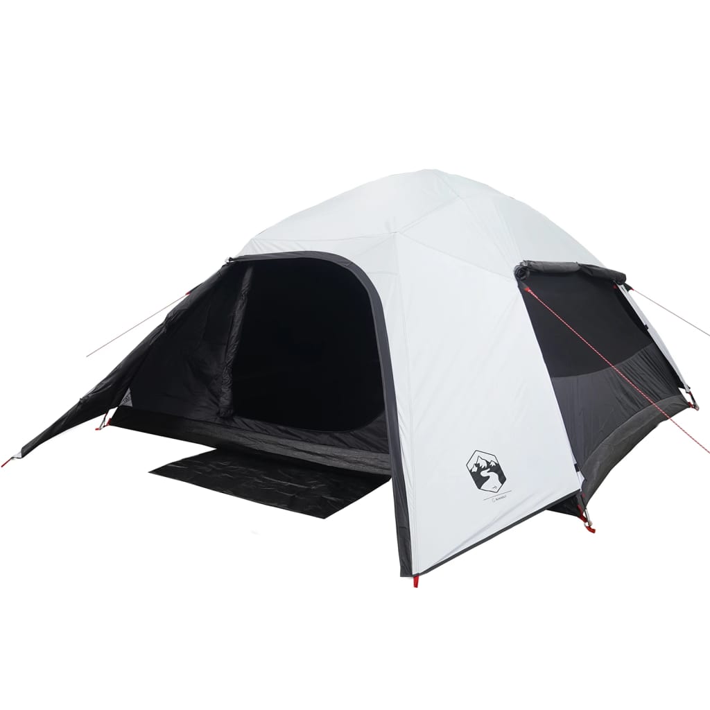 vidaXL Family Tent Dome 6-Person White Blackout Fabric Waterproof