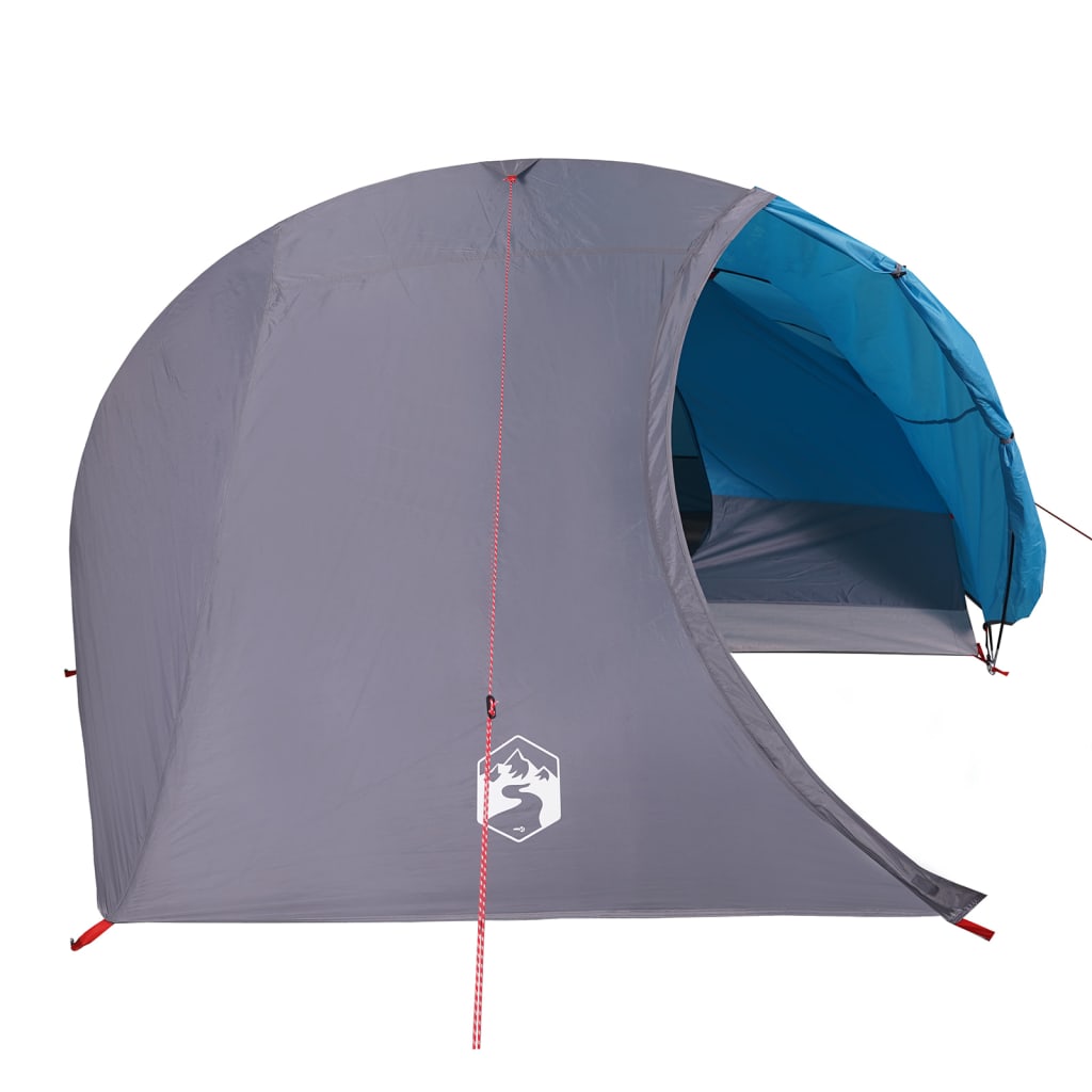 vidaXL Camping Tent Dome 4-Person Blue Waterproof