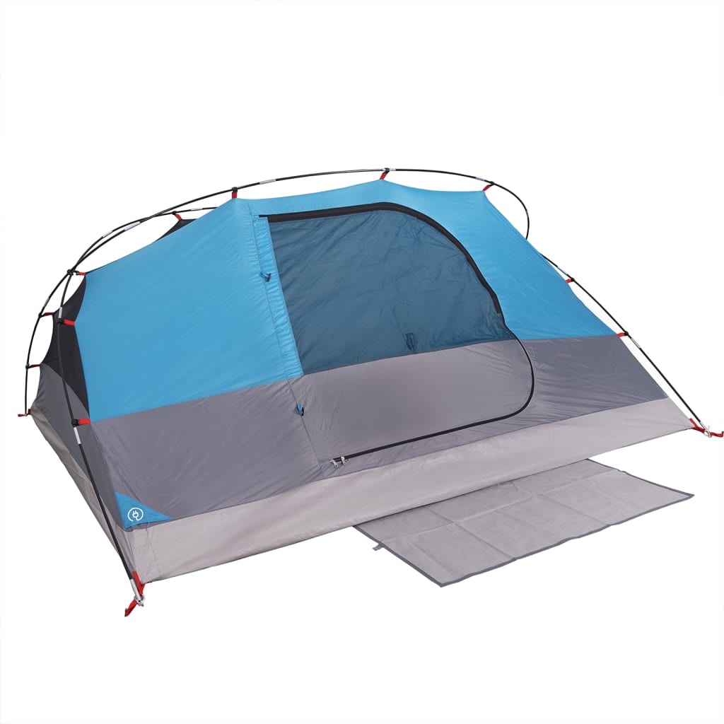 vidaXL Camping Tent Dome 4-Person Blue Waterproof