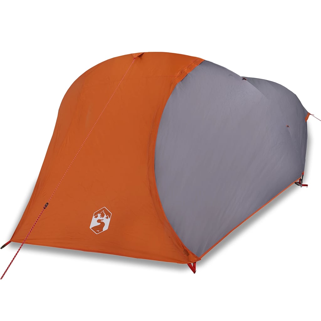 vidaXL Camping Tent Dome 4-Person Orange Waterproof