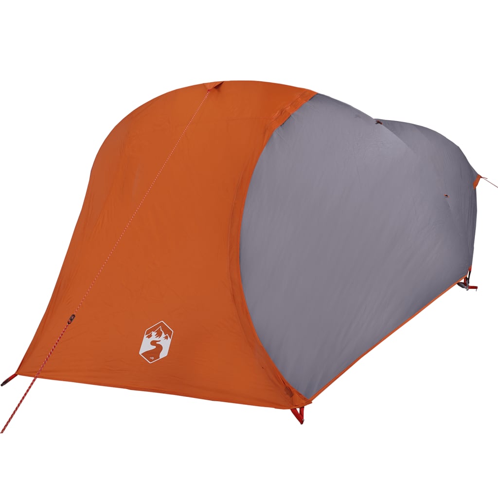 vidaXL Camping Tent Dome 4-Person Orange Waterproof