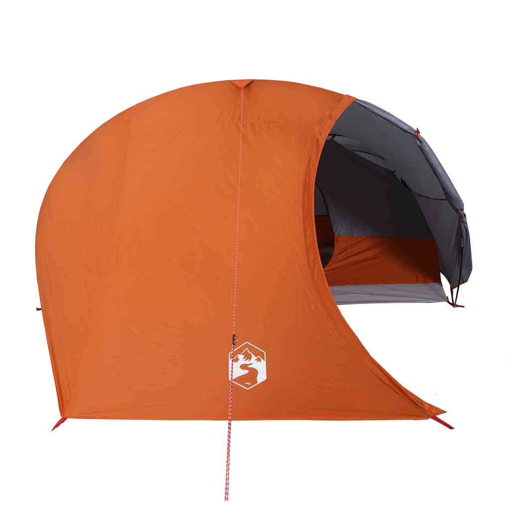 vidaXL Camping Tent Dome 4-Person Orange Waterproof