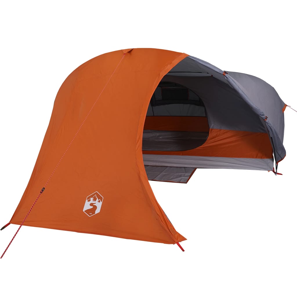 vidaXL Camping Tent Dome 4-Person Orange Waterproof