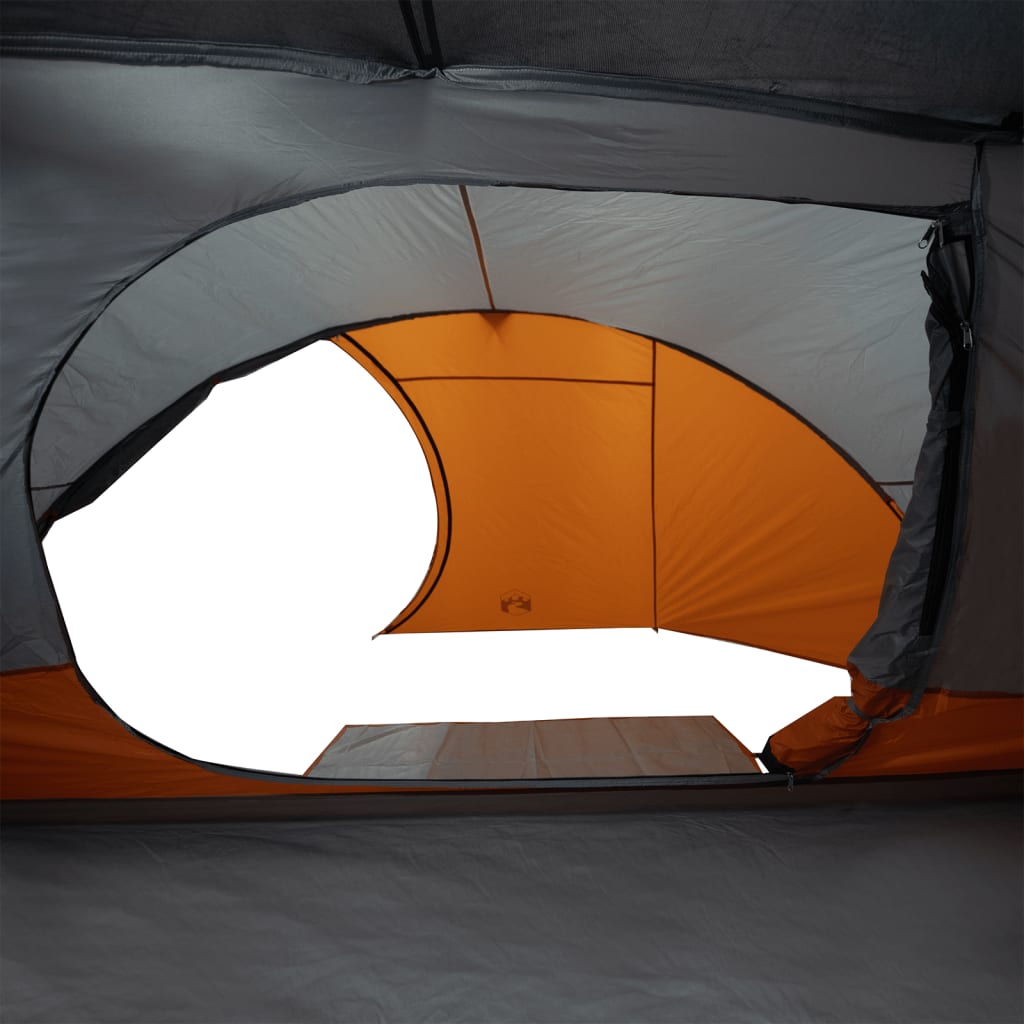 vidaXL Camping Tent Dome 4-Person Orange Waterproof