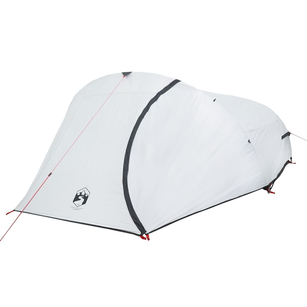 vidaXL Camping Tent Dome 4-Person White Blackout Fabric Waterproof