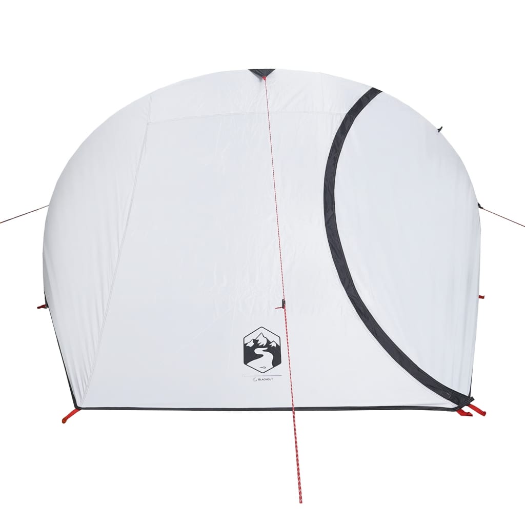 vidaXL Camping Tent Dome 4-Person White Blackout Fabric Waterproof