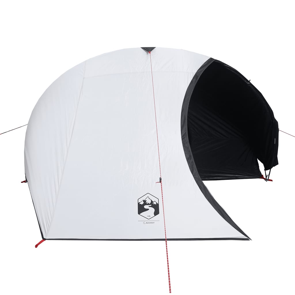 vidaXL Camping Tent Dome 4-Person White Blackout Fabric Waterproof