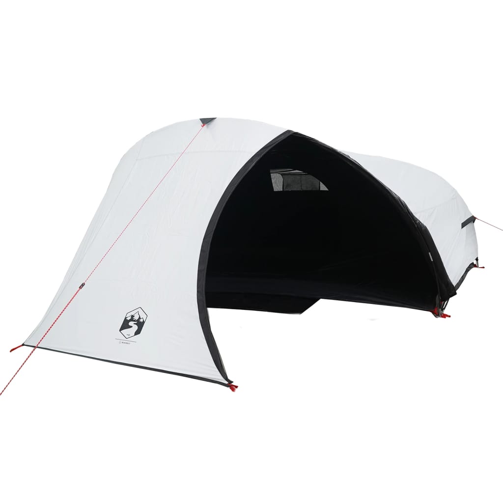 vidaXL Camping Tent Dome 4-Person White Blackout Fabric Waterproof