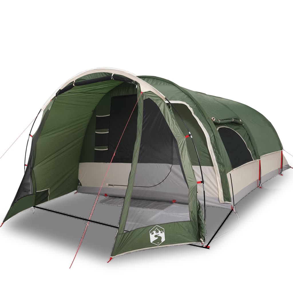 vidaXL Family Tent Tunnel 8-Person Green Waterproof