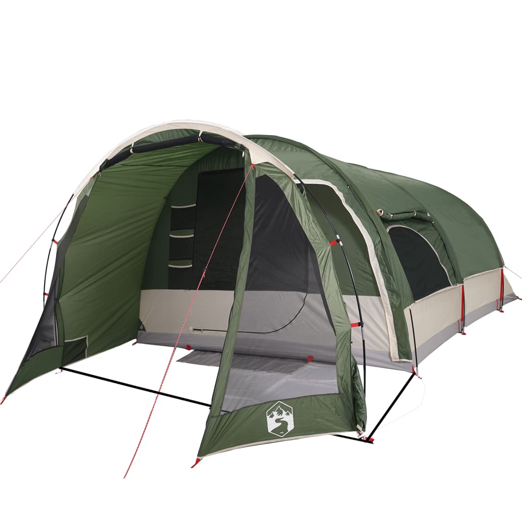 vidaXL Family Tent Tunnel 8-Person Green Waterproof