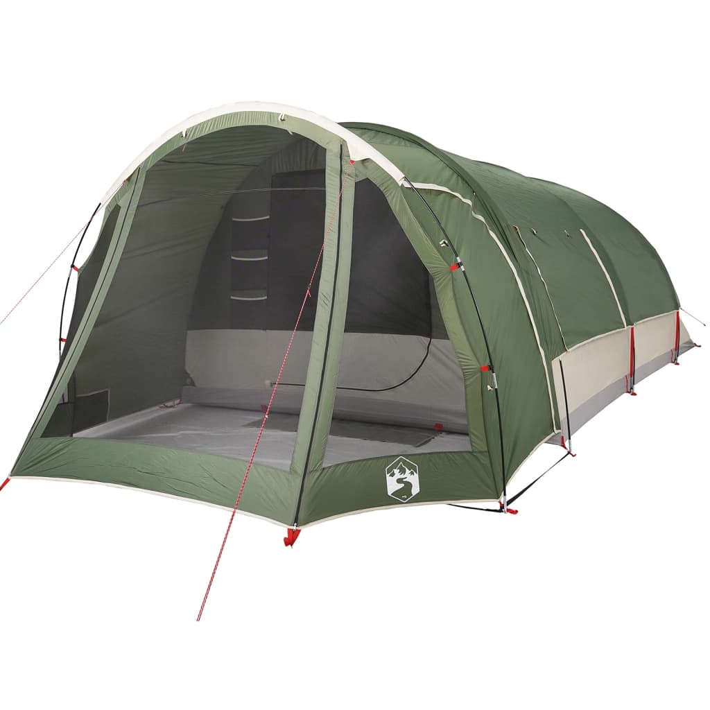 vidaXL Family Tent Tunnel 8-Person Green Waterproof