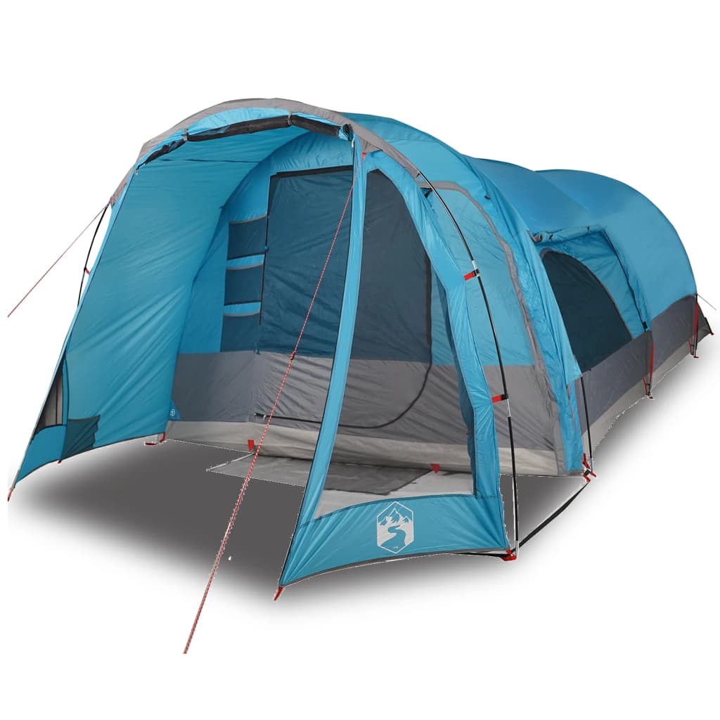 vidaXL Family Tent Tunnel 8-Person Blue Waterproof