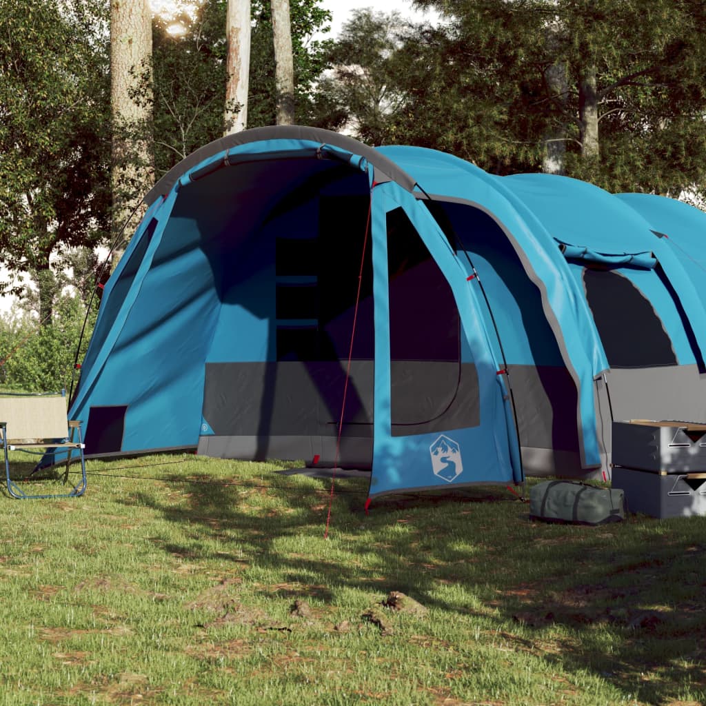 vidaXL Family Tent Tunnel 8-Person Blue Waterproof