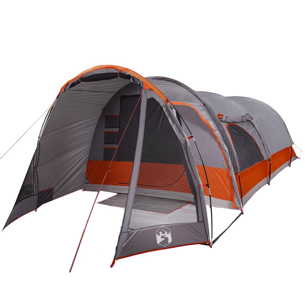 vidaXL Family Tent Tunnel 8-Person Grey Waterproof