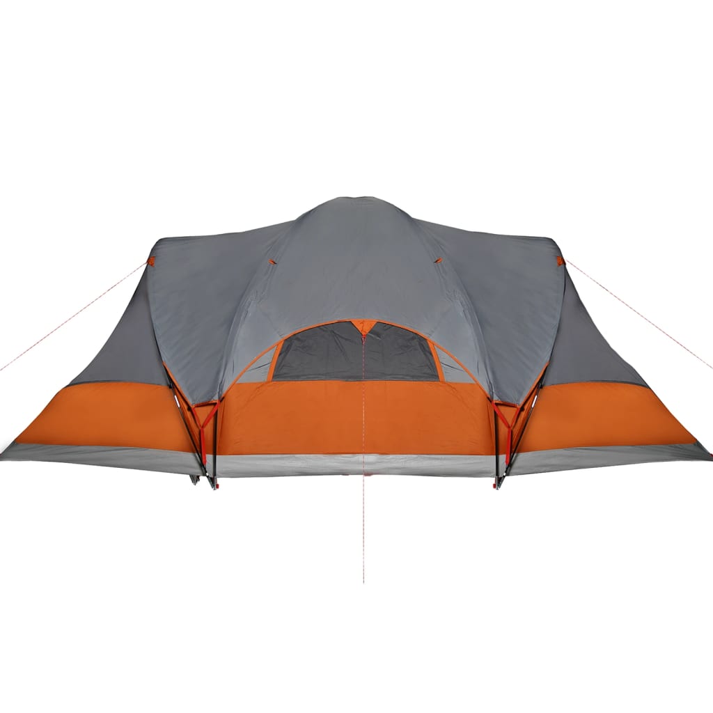 vidaXL Family Tent Tipi 8-Person Grey and Orange Waterproof