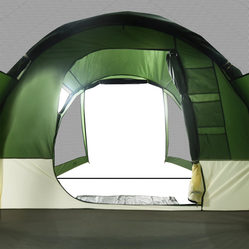 vidaXL Camping Tent Tunnel 4-Person Green Waterproof