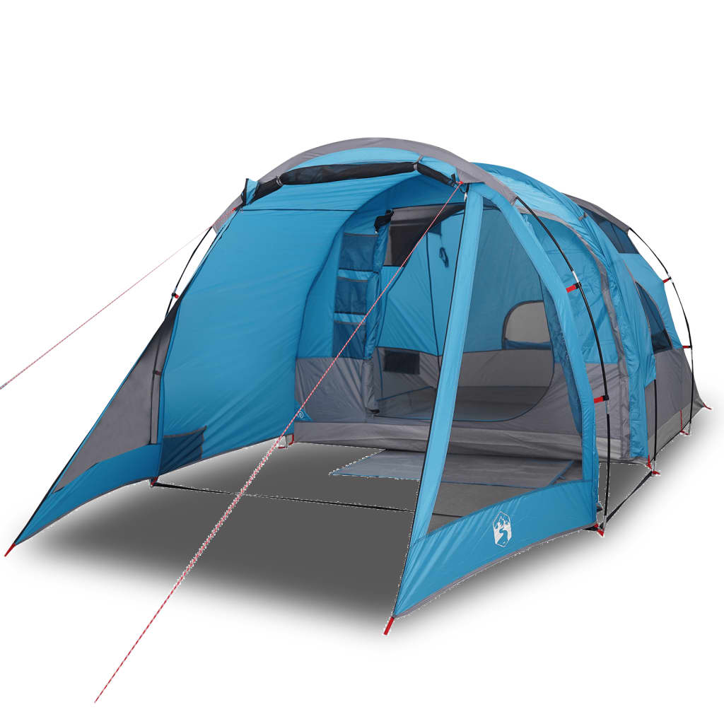 vidaXL Camping Tent Tunnel 4-Person Blue Waterproof