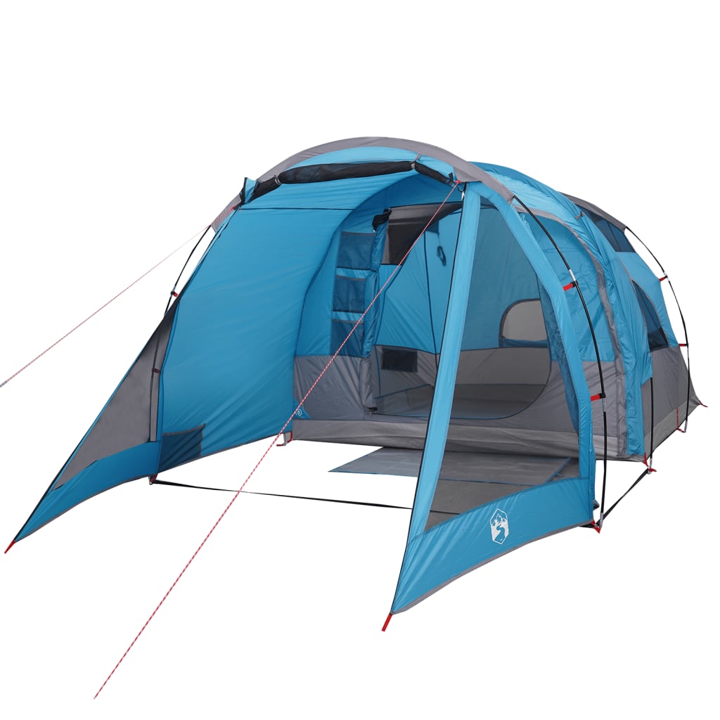 vidaXL Camping Tent Tunnel 4-Person Blue Waterproof