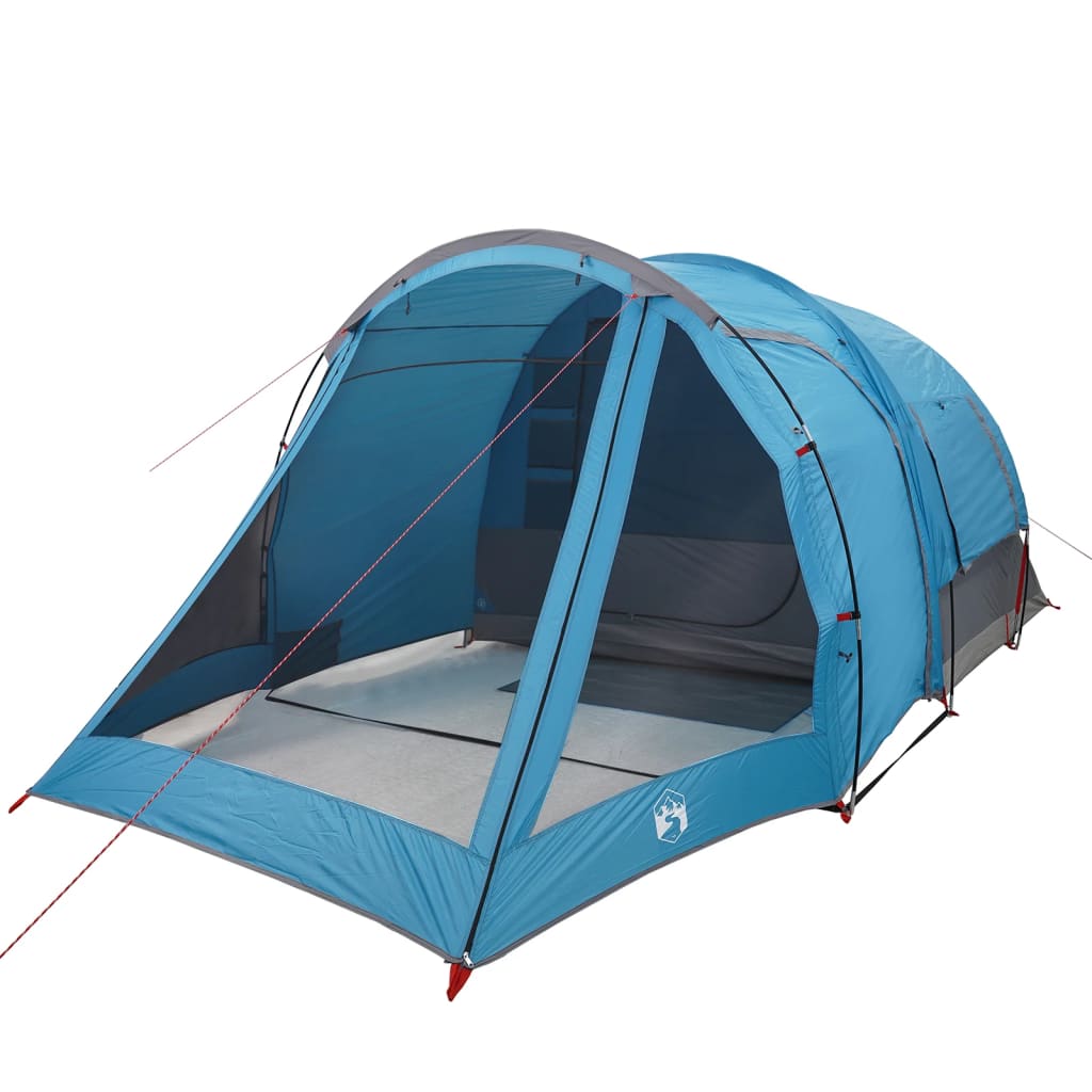 vidaXL Camping Tent Tunnel 4-Person Blue Waterproof