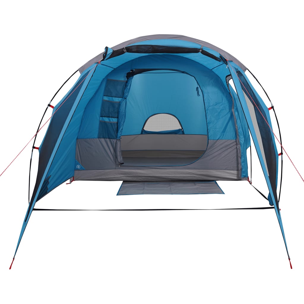 vidaXL Camping Tent Tunnel 4-Person Blue Waterproof