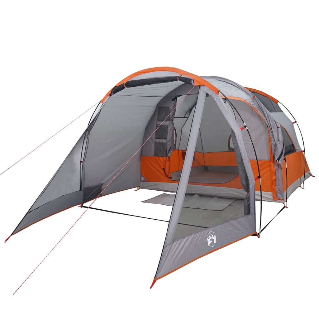 vidaXL Camping Tent Tunnel 4-Person Grey Waterproof