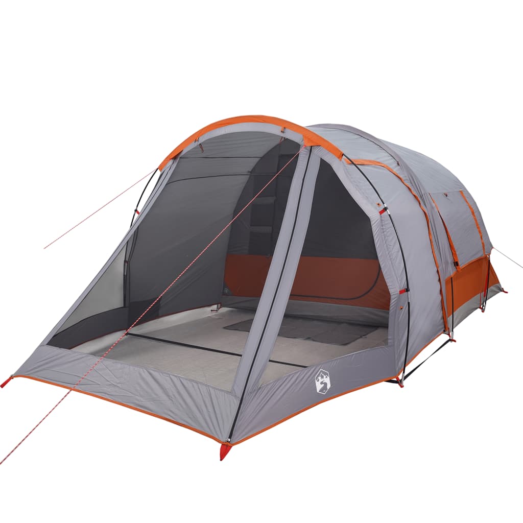 vidaXL Camping Tent Tunnel 4-Person Grey Waterproof