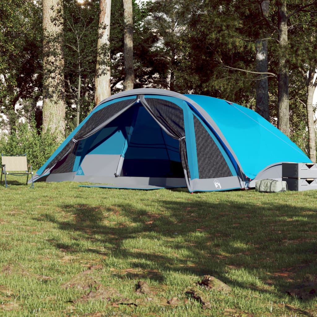 vidaXL Family Tent Cabin 6-Person Blue Waterproof