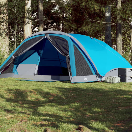 vidaXL Family Tent Cabin 6-Person Blue Waterproof