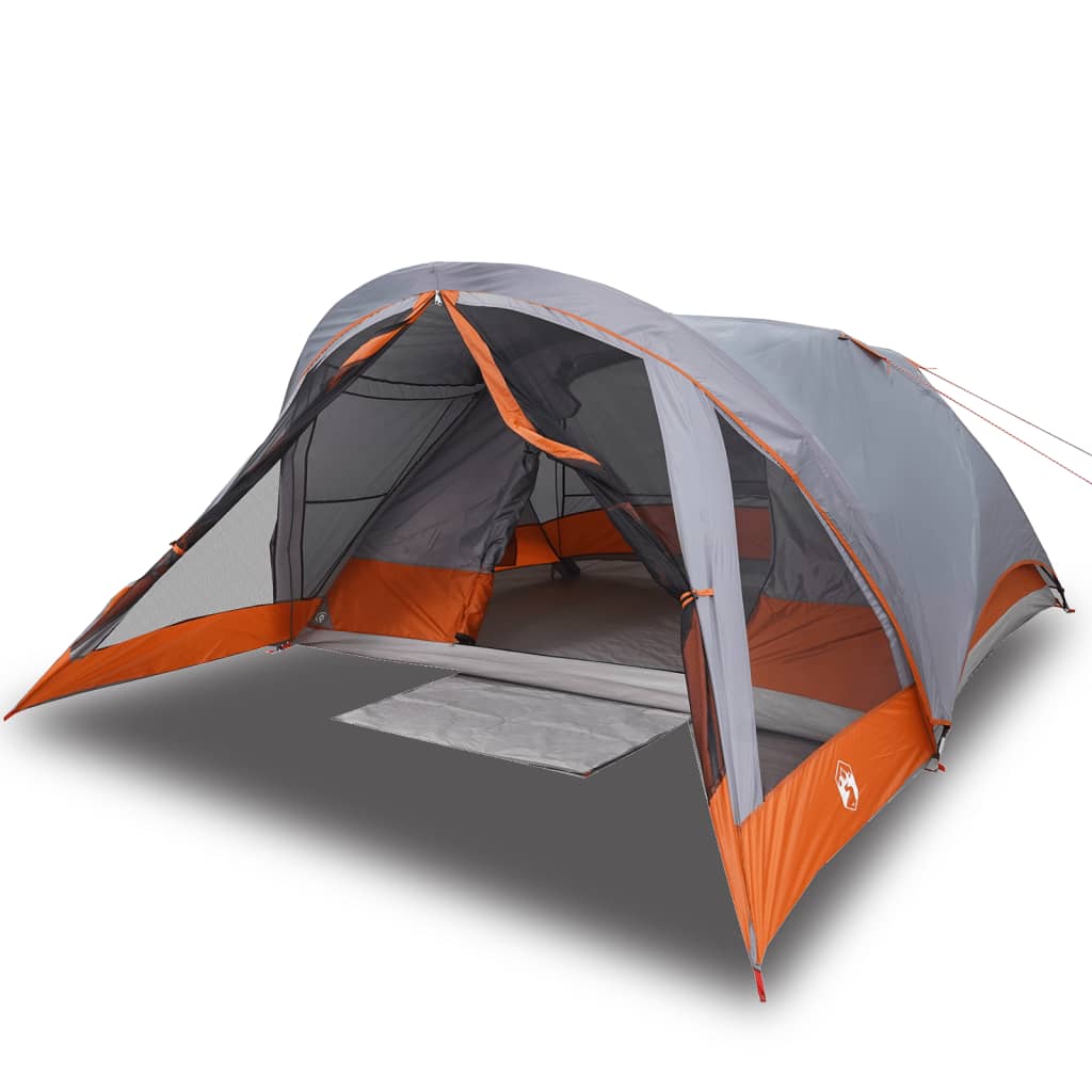 vidaXL Family Tent Cabin 6-Person Grey Waterproof