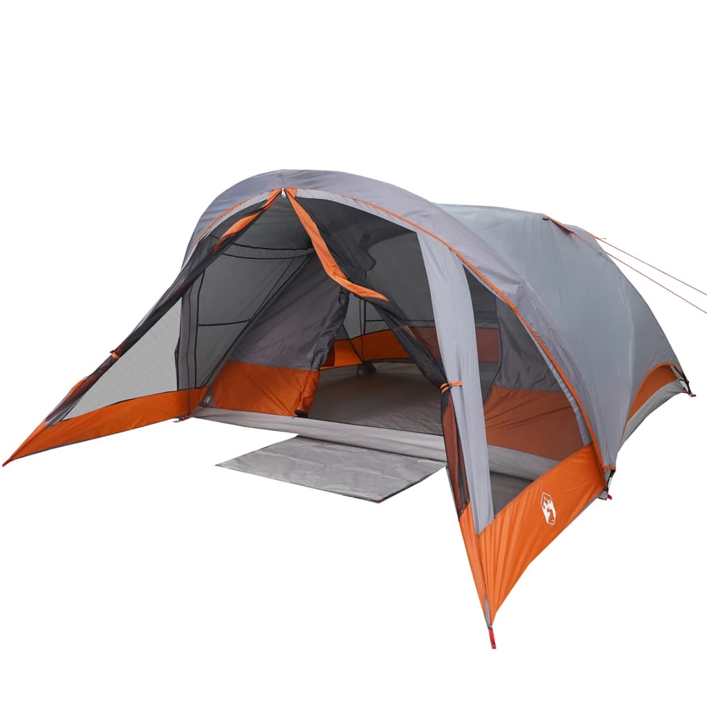 vidaXL Family Tent Cabin 6-Person Grey Waterproof