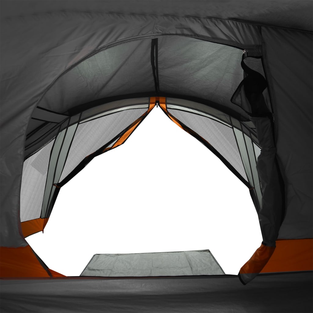 vidaXL Family Tent Cabin 6-Person Grey Waterproof