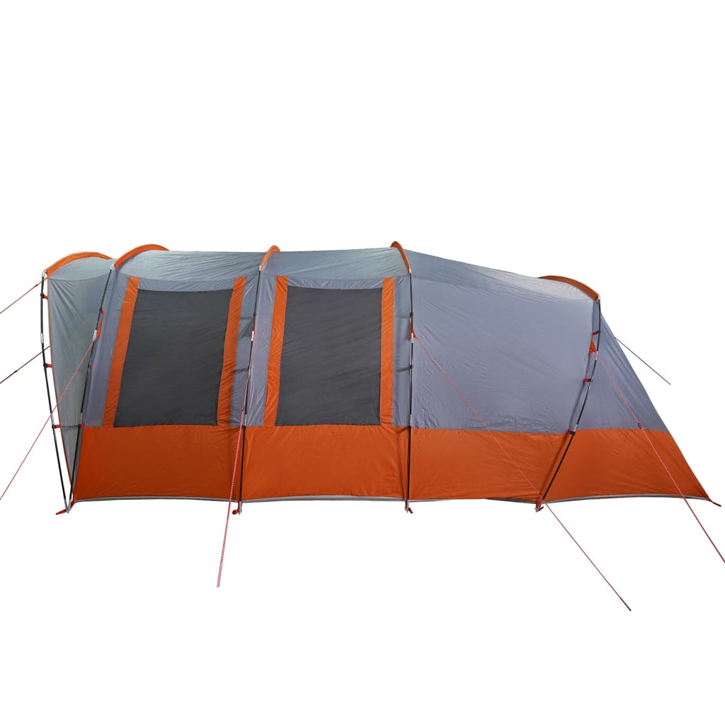 vidaXL Family Tent Tunnel 8-Person Grey Waterproof