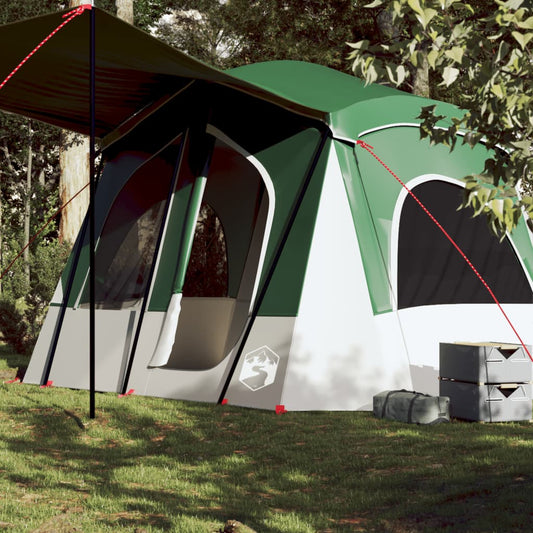 vidaXL Camping Tent Cabin 5-Person Green Waterproof