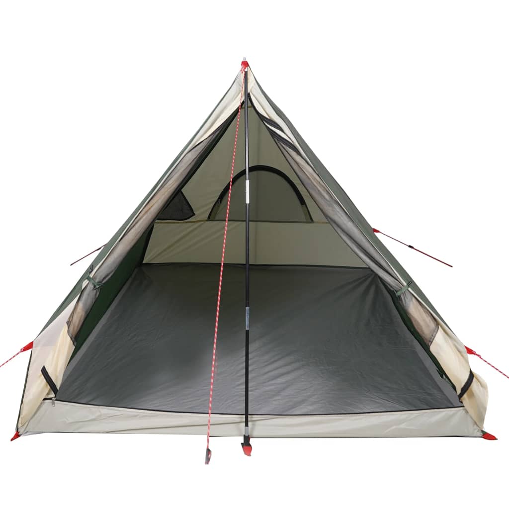 vidaXL Camping Tent A-Frame 2-Person Green Waterproof